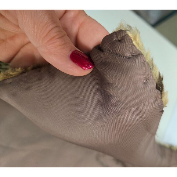 Vintage Leopard Print Faux Fur Vest With Satin Lining Appears Hand Sewn One Size - Picture 8 of 14